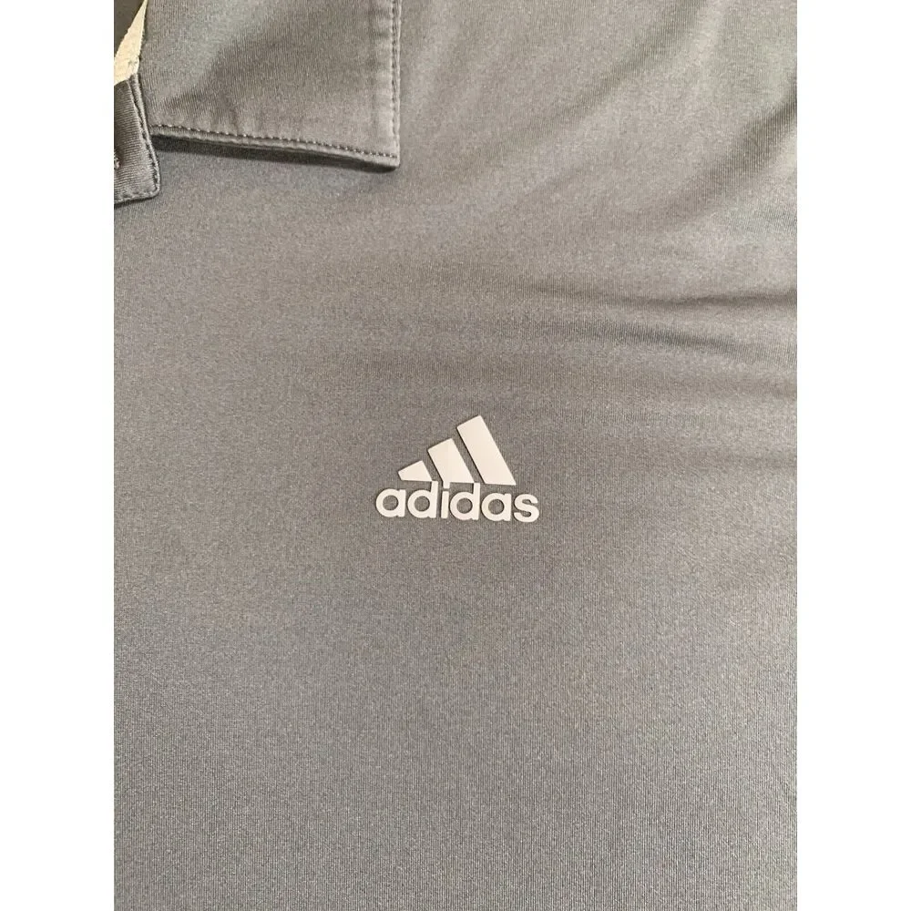 Adidas Golf Mens Shirt 2XL Gray‎ Short Sleeve Polo